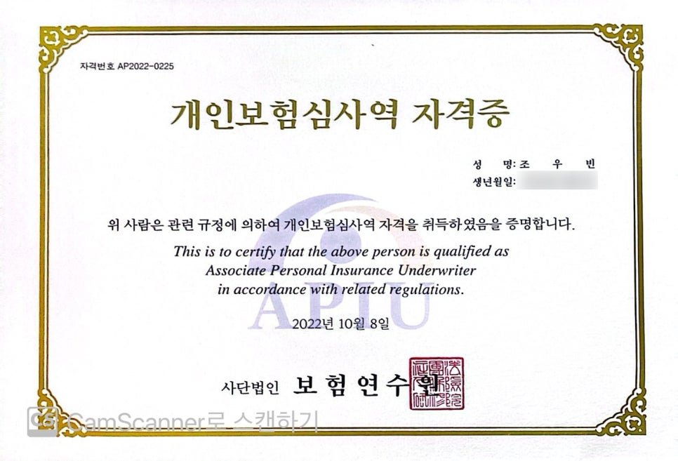 개인보험심사역 (APIU)